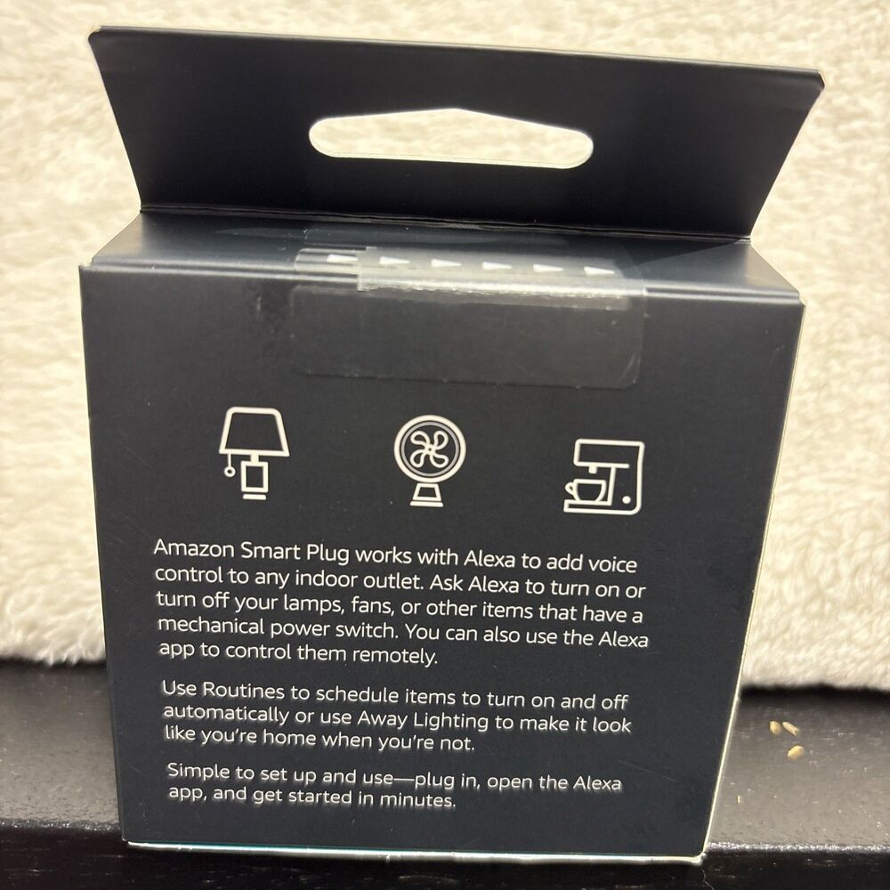 Amazon WiFi Smart Plug White, Compatible with Alexa Voice Control, New Sealed - Picture 3 of 4